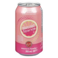 Western Family - Grapefruit Sparkle Sprkling Water, 355 Millilitre