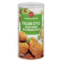 Western Family - Italian Style Bread Crumbs with Romano Cheese, 680 Gram