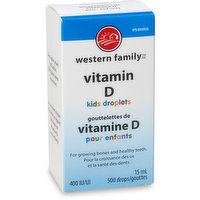 western Family - Vitamin D Kids Droplets - 400IU, 15 Millilitre