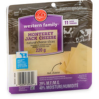 Western Family - Monterey Jack Cheese Slices, 220 Gram