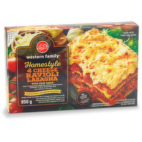 western Family - 4 Cheese Ravioli Lasagna With Meat Sauce, 850 Gram