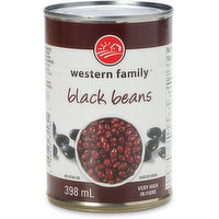 western Family - Black Beans, 398 Millilitre