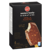 western Family - Ice Cream Bars - Vanilla Almond, 4 Each