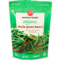 Western Family - Organic Whole Green Beans, 500 Gram