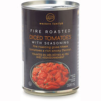 Western Family Western Family - Fire Roasted Diced Tomatoes with Seasoning, 398 Millilitre
