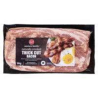 western Family - Thick Cut Bacon, 1 Kilogram