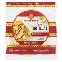 Western Family - Flour Tortillas - 8 Large, 334 Gram