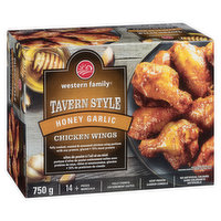 western Family - Tavern Style Chicken Wings - Honey Garlic, 750 Gram