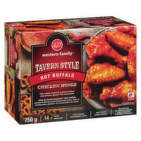 western Family - Tavern Style Chicken Wings - Hot Buffalo, 750 Gram