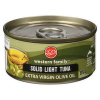 Western Family - Solid Light Tuna, Extra Virgin Olive Oil, 85 Gram