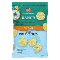 Western Family - Mini Rice Chips, Ranch, 100 Gram