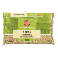 Western Family - Green Lentils, 450 Gram