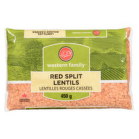 western Family - Red Split Lentils, 450 Gram