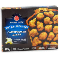 western Family - Salt & Black Pepper Cauliflower Bites, 385 Gram