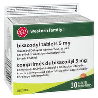 Western Family - Bisacodyl Tablets 5mg, 30 Each