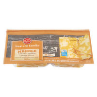 western Family - Natural Marble Cheddar Cheese Slices