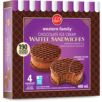 Western Family - Chocolate Ice Cream Stuffed Waffle Sandwiches