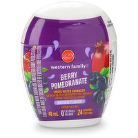 western Family - Liquid Water Enhancer, Drop The Berry Pomegranate, 48 Millilitre