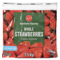 western Family - Frozen Fruit, Whole Strawberries, 1.5 Kilogram