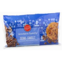 Western Family - Chocolate Flavoured Chips, Semi-Sweet, 600 Gram