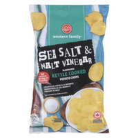Western Family - Kettle Cooked Potato Chips, Sea Salt Malt Vinegar Flavoured