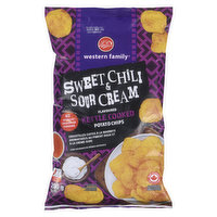 Western Family - Kettle Cooked Potato Chips, Sweet Chili & Sour Cream  Flavoured, 200 Gram