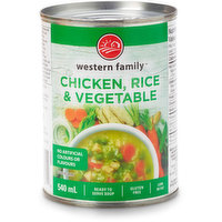 Western Family - Soup, Chicken, Rice & Vegetable, 540 Millilitre