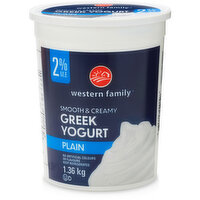 Western Family - Greek Yogurt 2% M.F. Plain, 1.36 Kilogram