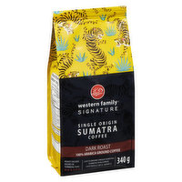 Western Family - Signature Single Origin Sumatra Ground Coffee, Dark Roast, 340 Gram