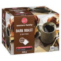 Western Family - Dark Roast Coffee, 30 Each