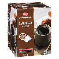 Western Family - Dark Roast Coffee K-Cups, Dark Roast, 48 Each