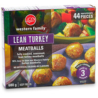Western Family - Lean Turkey Meatballs, 680 Gram