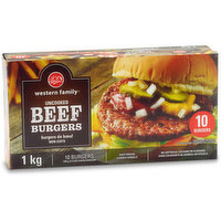 Western Family - Beef Burgers, 10 Each