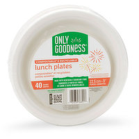 Only goodness - Compostable Lunch Plates, 9in, 40 Each