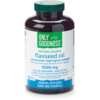 Only goodness - Flaxseed Oil Soft Gels - Cold Pressed 1000mg, 180 Each