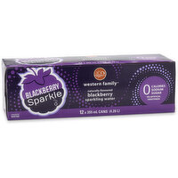 western Family - Sparkling Water, Blackberry Sparkle 355mL Cans