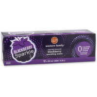 western Family - Sparkling Water, Blackberry Sparkle, 12 Each