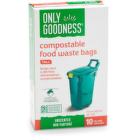 Only Goodness - Compostable Food Waste Bags, Tall, 10 Each