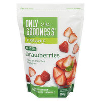 ONLY GOODNESS - Organic Sliced Strawberries, 600 Gram