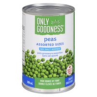 Only goodness - Peas Assorted Sizes, No Salt Added, 398 Millilitre