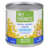 Only goodness - Whole Kernel Corn, No Salt Added, 341 Millilitre