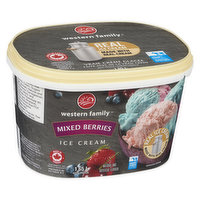 western Family - Classic Mixed Berries Ice Cream, 1.65 Litre