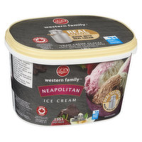 Western Family - Classic Neapolitan Ice Cream, 1.65 Litre