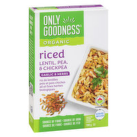 ONLY GOODNESS - Organic Riced Lentil, Pea, & Chickpea - Garlic & Herbs, 198 Gram