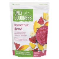 Only goodness - Fruit Smoothie Blend- Dragon Fruit, Pineapple, Mango and Sliced Bananas, 600 Gram