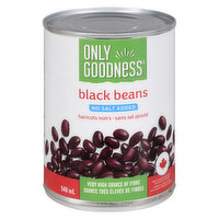 ONLY GOODNESS - Black Beans, No Salt Added, 540 Millilitre