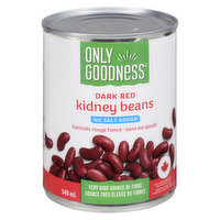 Only goodness - Dark Red Kidney Beans, No Salt Added, 540 Millilitre