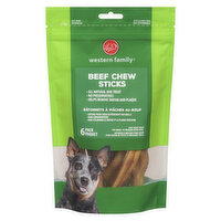 Western Family - Beef Chew Sticks Pet Treat, 6 Each