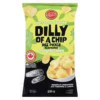 Western Family - Potato Chips, Dill Pickle, 235 Gram