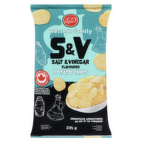 western Family - Potato Chips, Salt & Vinegar